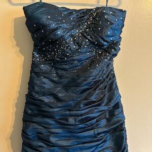 Strapless corset homecoming party cocktail dress